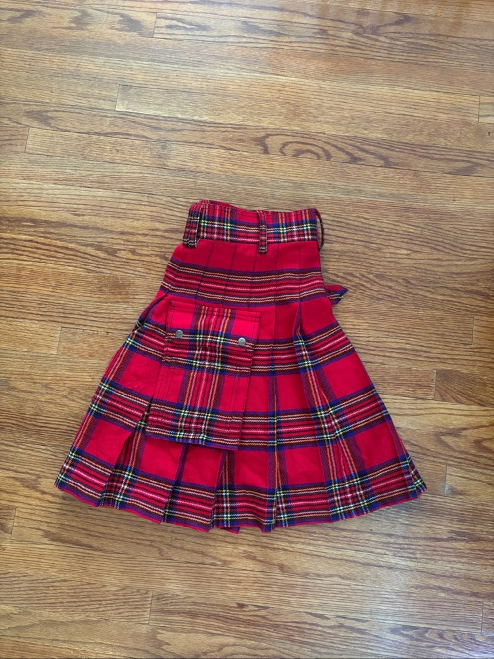 Red Tartan Pleated kilt